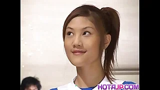 Unfortunate Asian teen Azusa Ayano gangbanged anent hot bukkake sex scenes